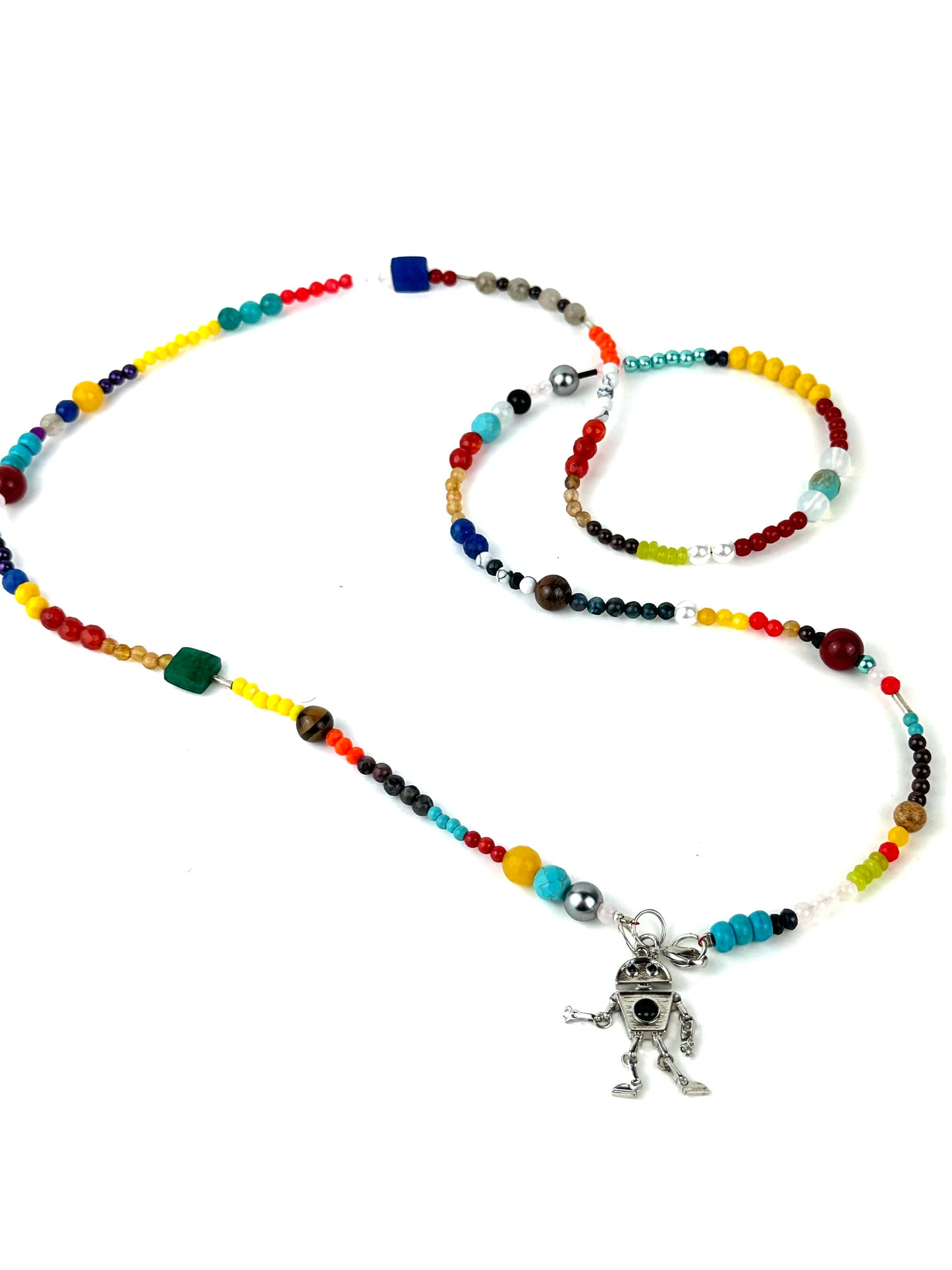 Collar Robot Plateado