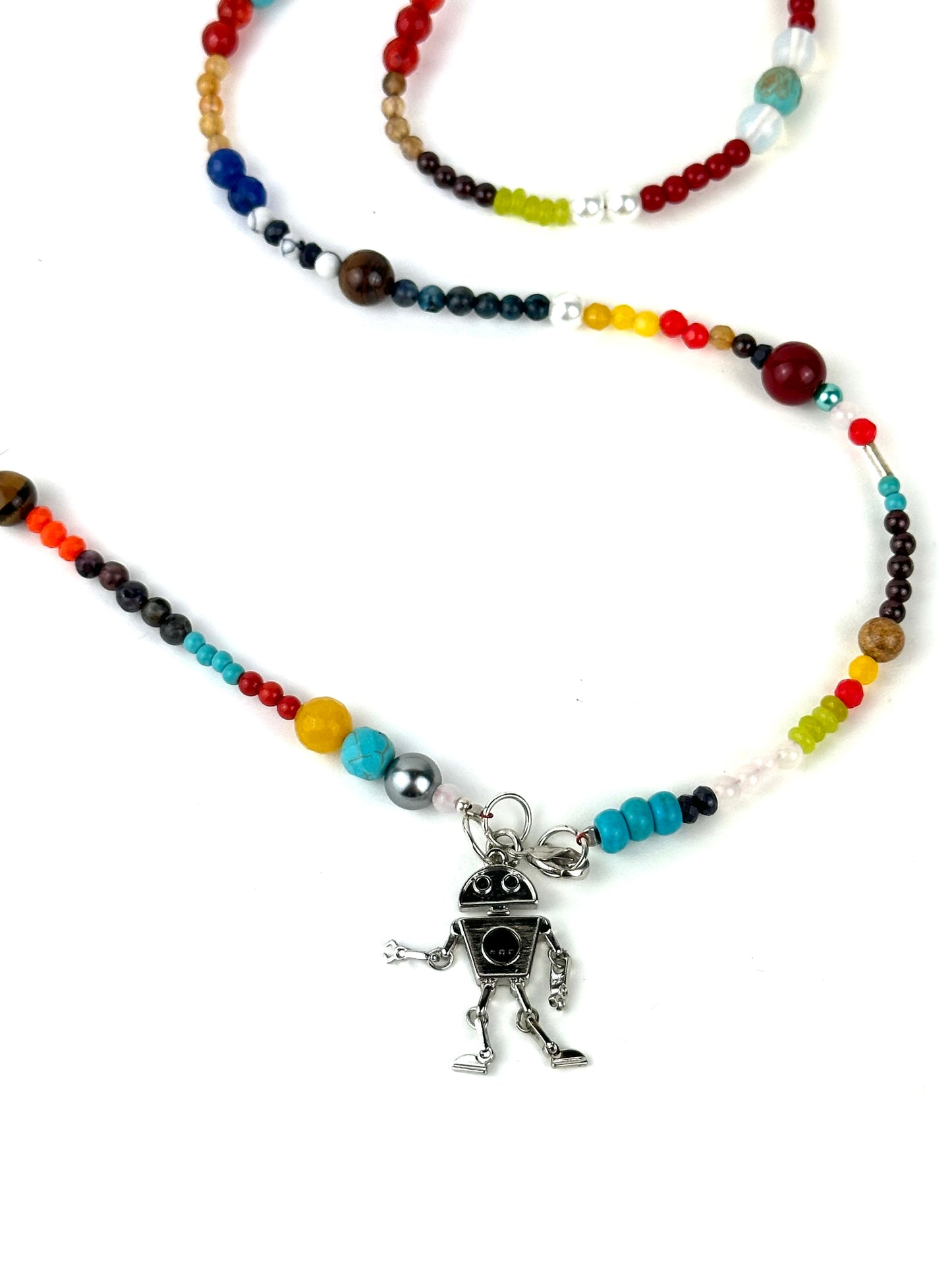 Collar Robot Plateado